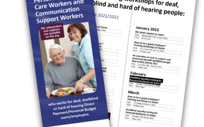 Update – Programme for Personal Assistants, Care Workers and Communication Support Workers